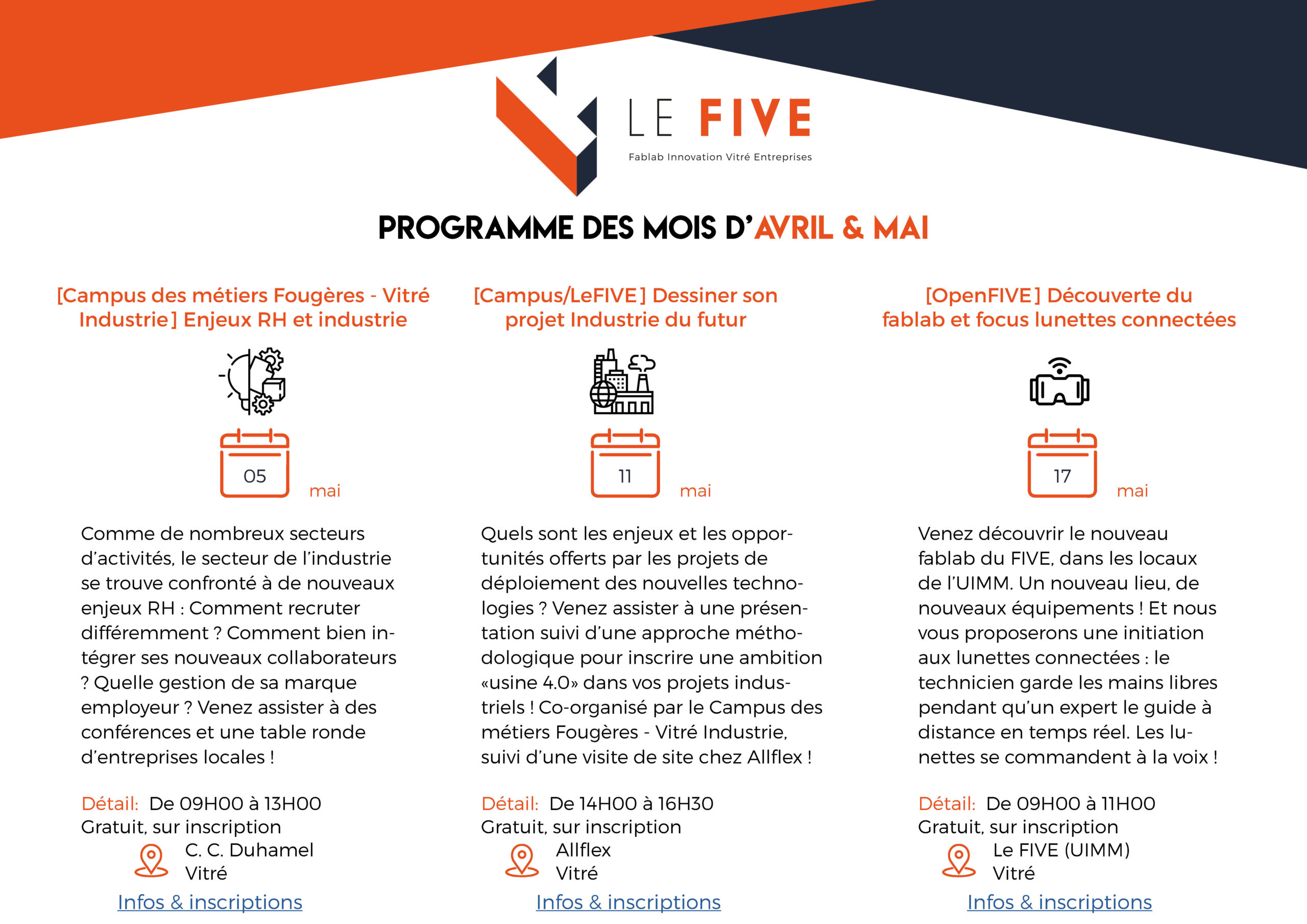 Programme avril - mai