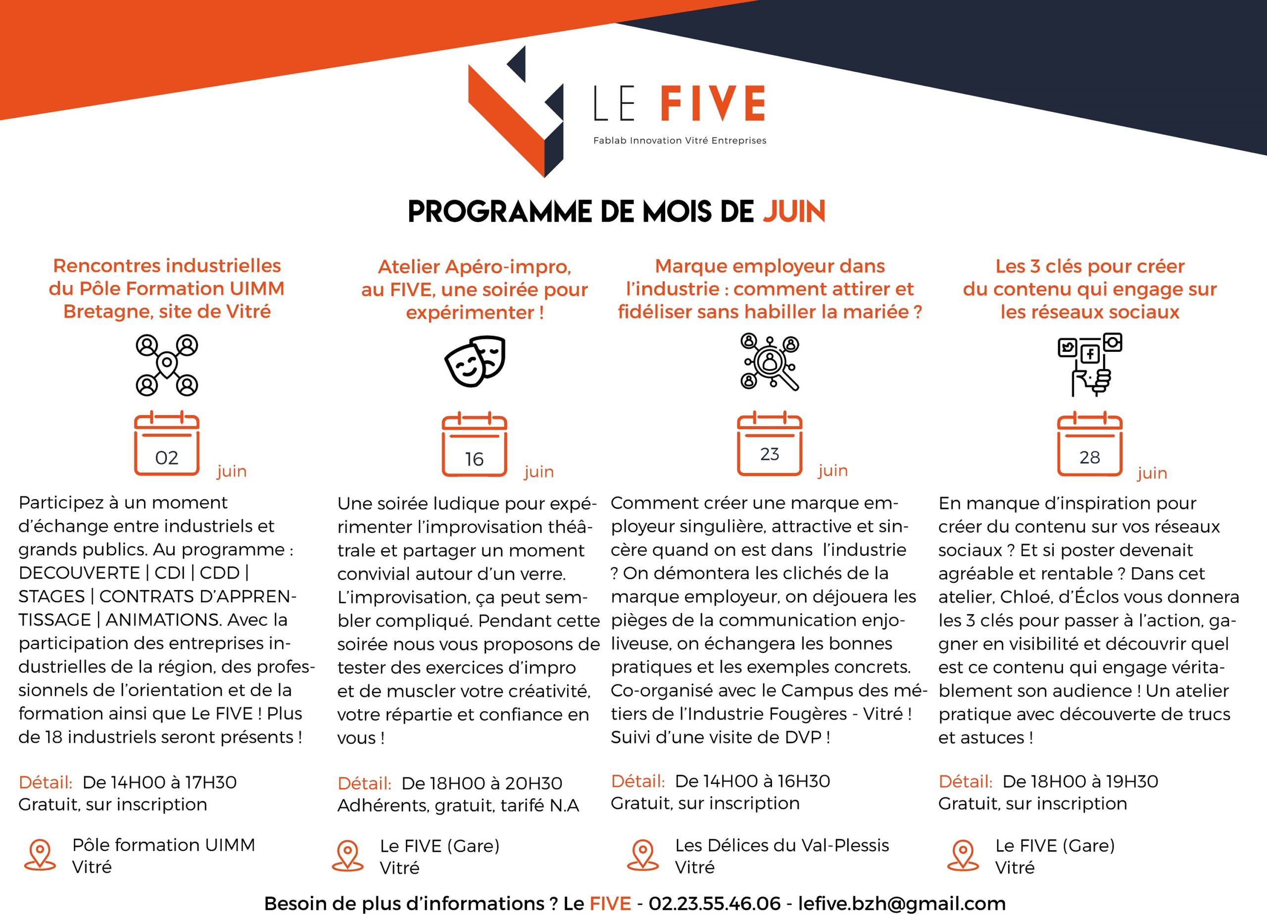 Programme du mois de juin 2022